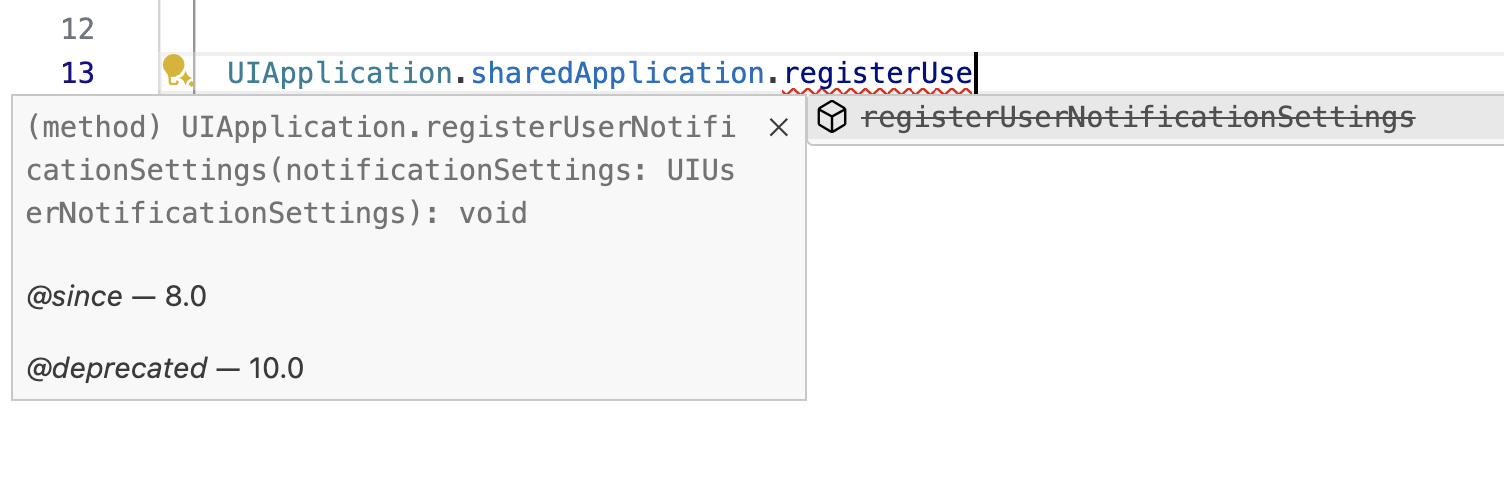 NativeScript iOS types deprecations