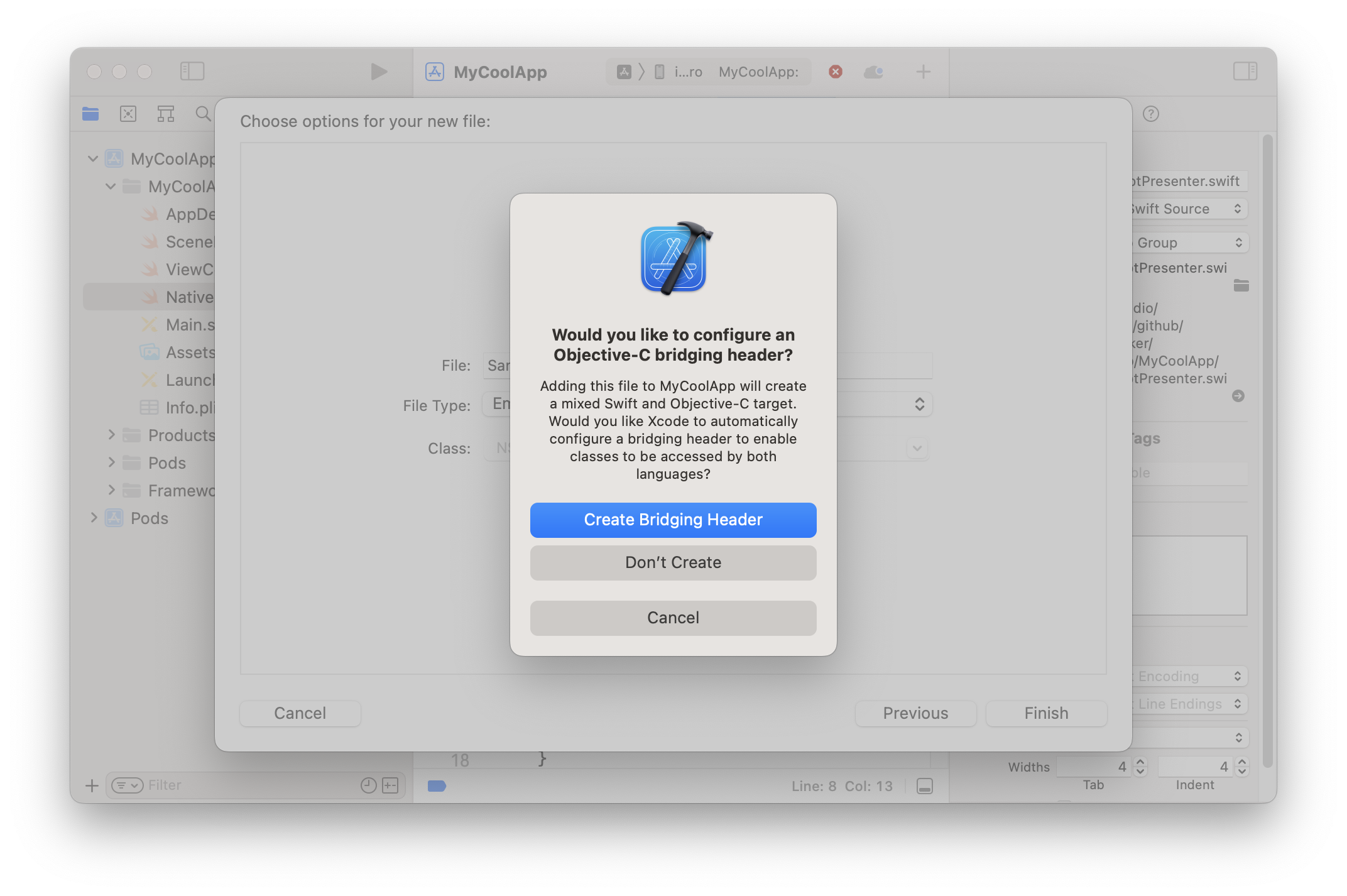 xcode-create-bridging-header
